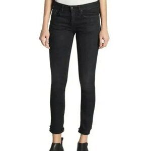 R13 Women's Alison Black Cotton Denim Stratford Clean Skinny Jeans P4301